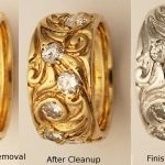 before-after-jewelry-repairs-enamel-removed-re-rhodium-wedding-band-petraskus-gold-diamond-band