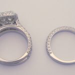 custom-platinum-honey-wedding-set-3-carat-cushion-diamond-vintage-design-halo-french-cut-bead-set-diamonds-cad-cam-handmade-side-view-engagement-ladies-jewelry