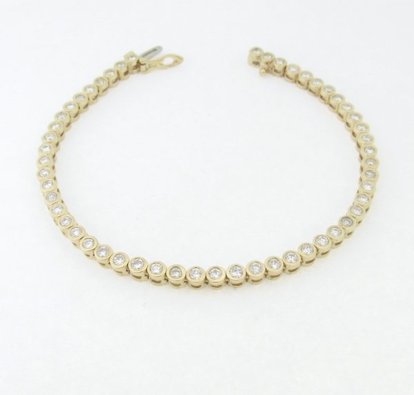 Bezel Set Diamond Bracelet Jthomsonjewelers 14ktyellow Min