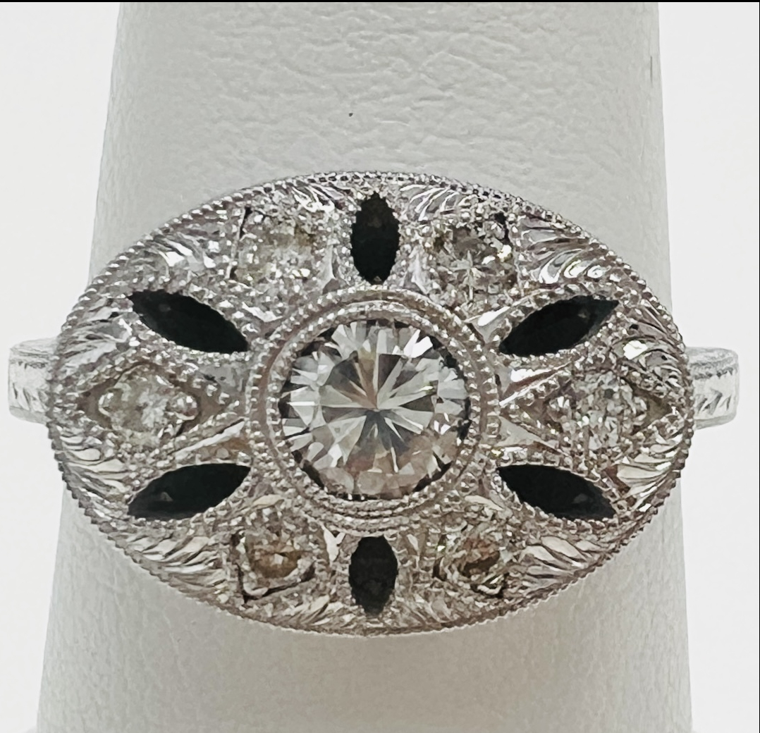 Cochrane Vintage Top View Engraved Filigree Antique